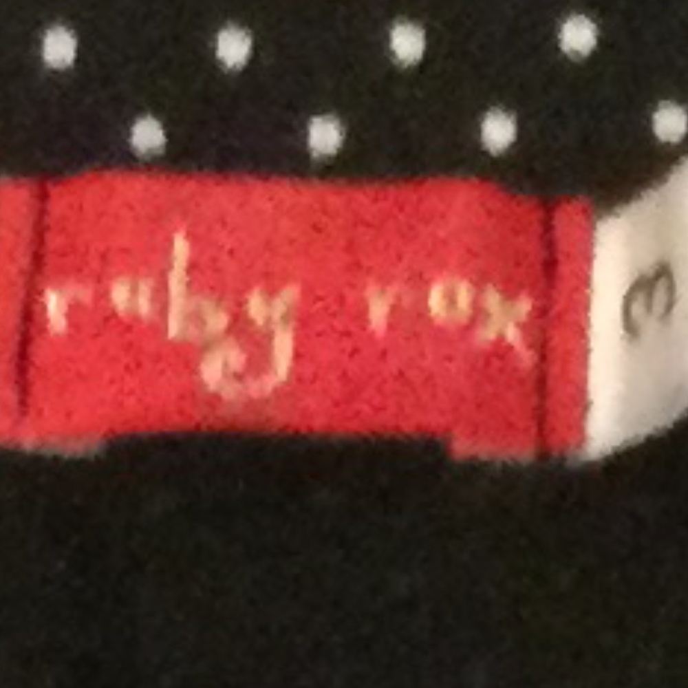 Ruby Rox Cute Vintage Style Black with white dots Dress - Picture 7 of 8